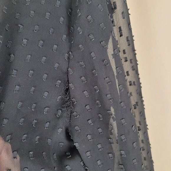 American Eagle Outfitters Embroidered Peplum Top Long Bell Sleeve Floral Size S - Picture 10 of 12